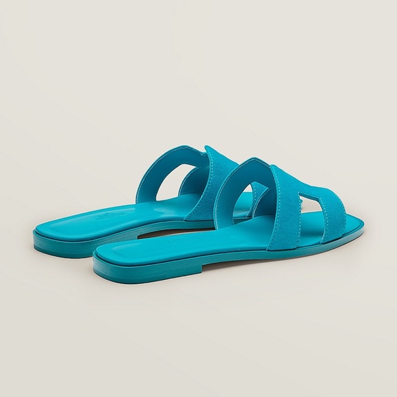 Bleu Vif SUEDE Oran Sandals 36.5 - Picture 2 of 8